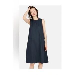 Everlane Navy A Line Cotton Dress Size 6 NWOT